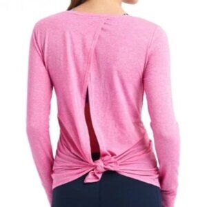 ⚡️Last Days! Gap Fit Active Thumb Hole Split Open Back Tie Knot Top S